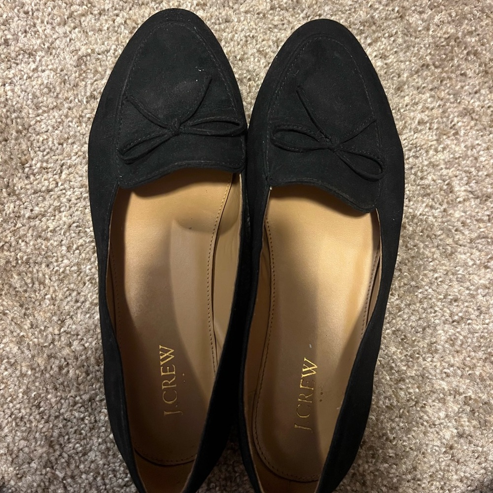J. Crew Black Flats Sleek Minimalist Design